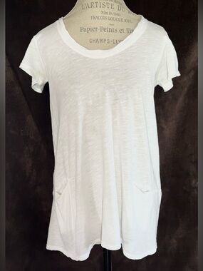 Anthropologie White Bohemian Top Tunic By Left Of Center